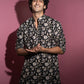 The Black And Off-White Long Kurta With All-Over Floral Print