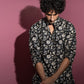 The Black And Off-White Long Kurta With All-Over Floral Print
