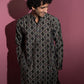 The Classy Black Long Kurta With Tribal Foil Print