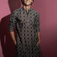 The Classy Black Long Kurta With Tribal Foil Print
