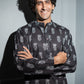 The Black Long Kurta With White Flower Print