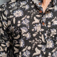 The Black And Off-White Short Kurta With All-Over Floral Print