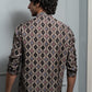 The Classy Black Short Kurta With Tribal Print