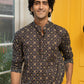 The Blue Ajrak Geometric Print Short Kurta
