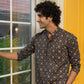 The Blue Ajrak Geometric Print Short Kurta