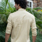 The Light Mustard Tribal Print Short Kurta