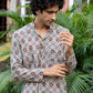 The Pale Tribal Print Kantha Work Short Kurta