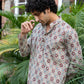 The Pale Tribal Print Kantha Work Short Kurta