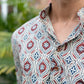 The Pale Tribal Print Kantha Work Short Kurta