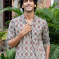 The Pale Tribal Print Kantha Work Short Kurta