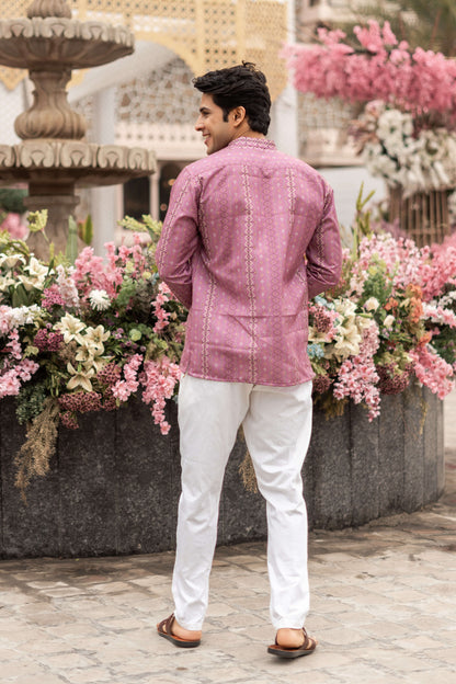 The Punch Pink Short Kurta With Tribal Print