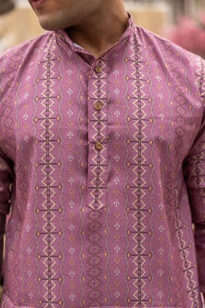 The Punch Pink Short Kurta With Tribal Print