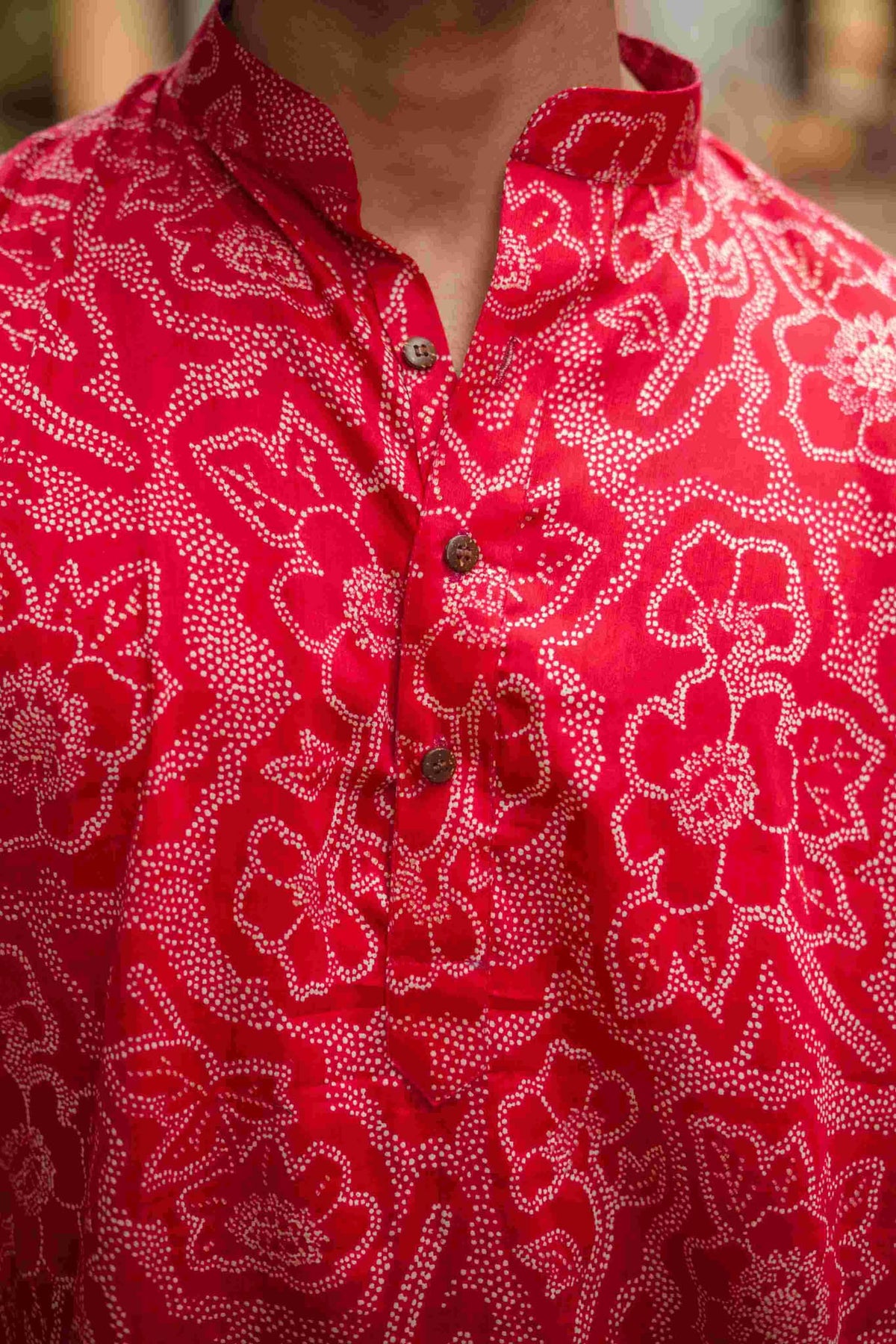The Hot Pink Botanical Long Kurta