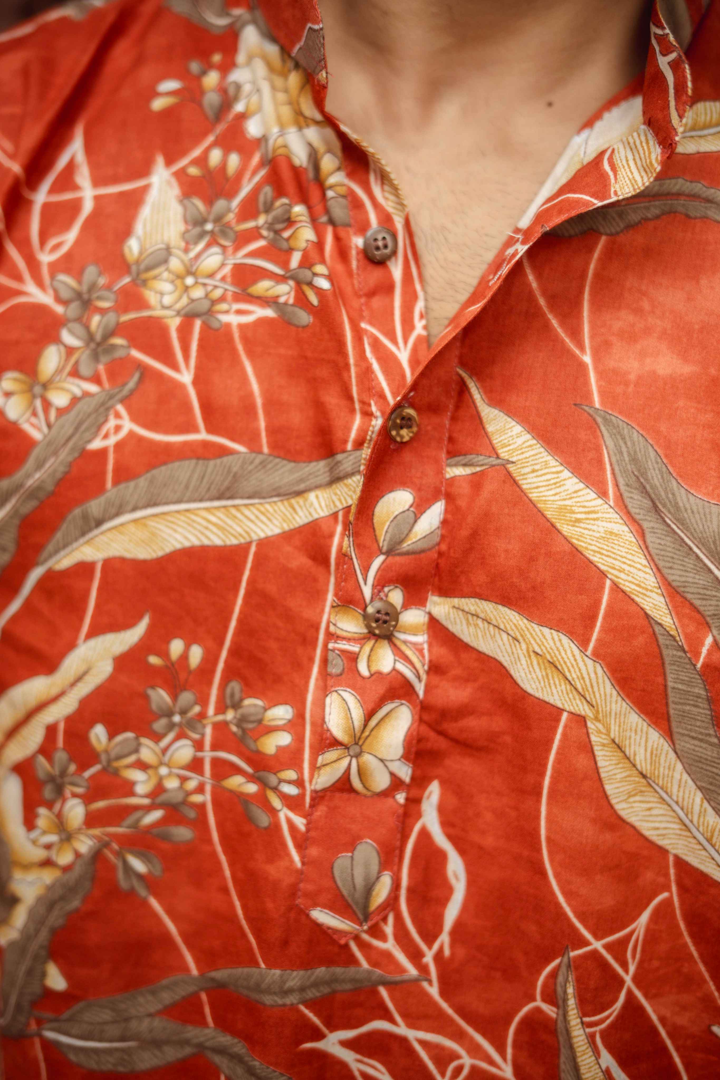 The Rust Bloom Floral Long Kurta