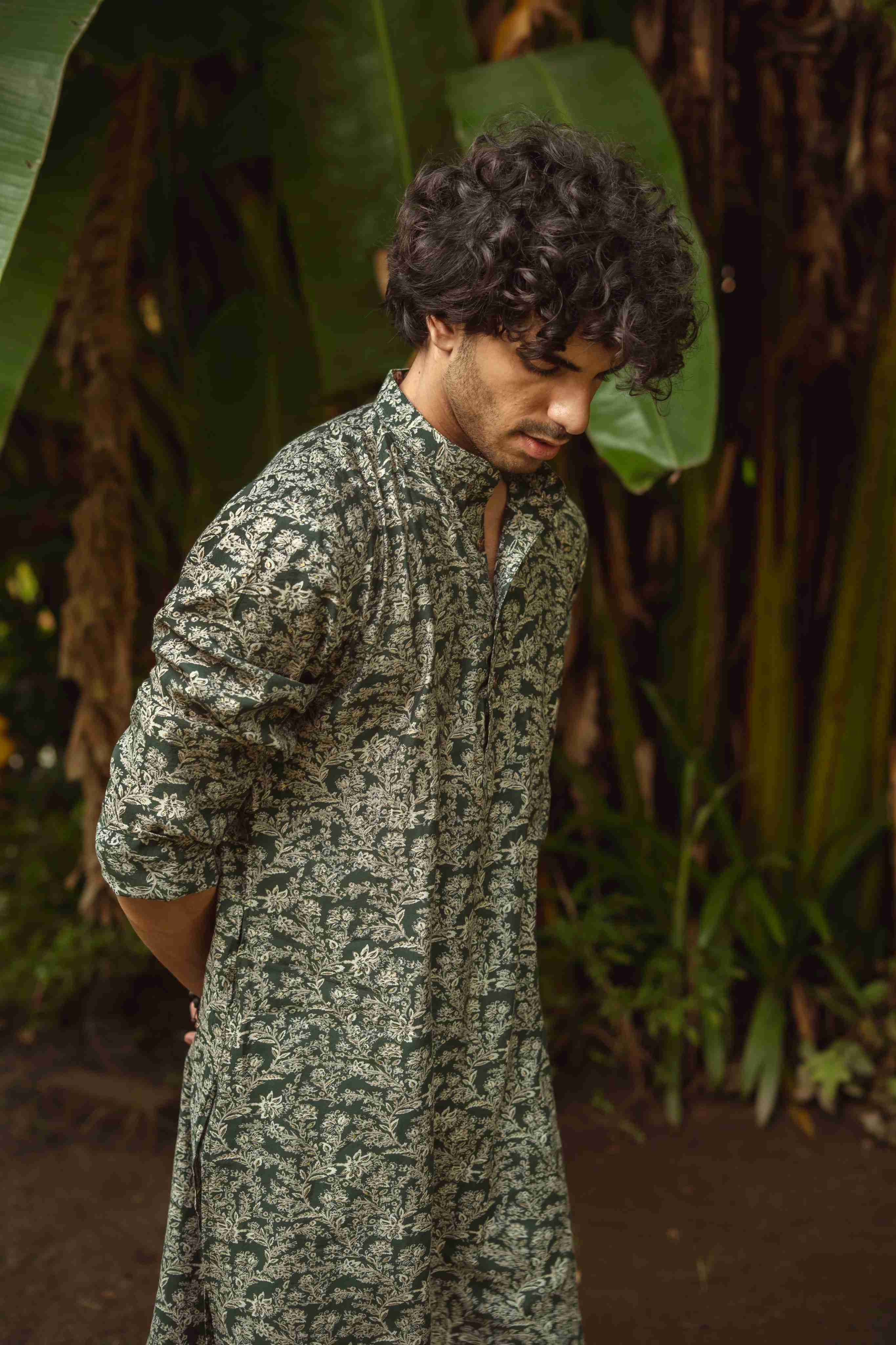 The Green Golden Vine Long Kurta