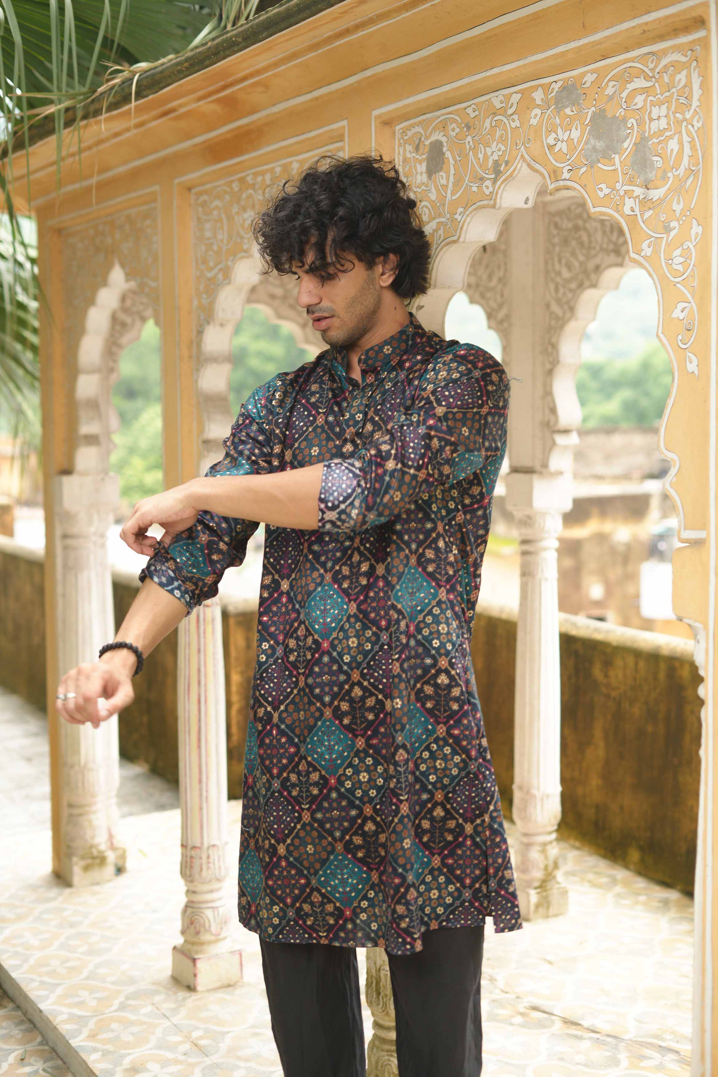 The Floral Patchwork Long Kurta