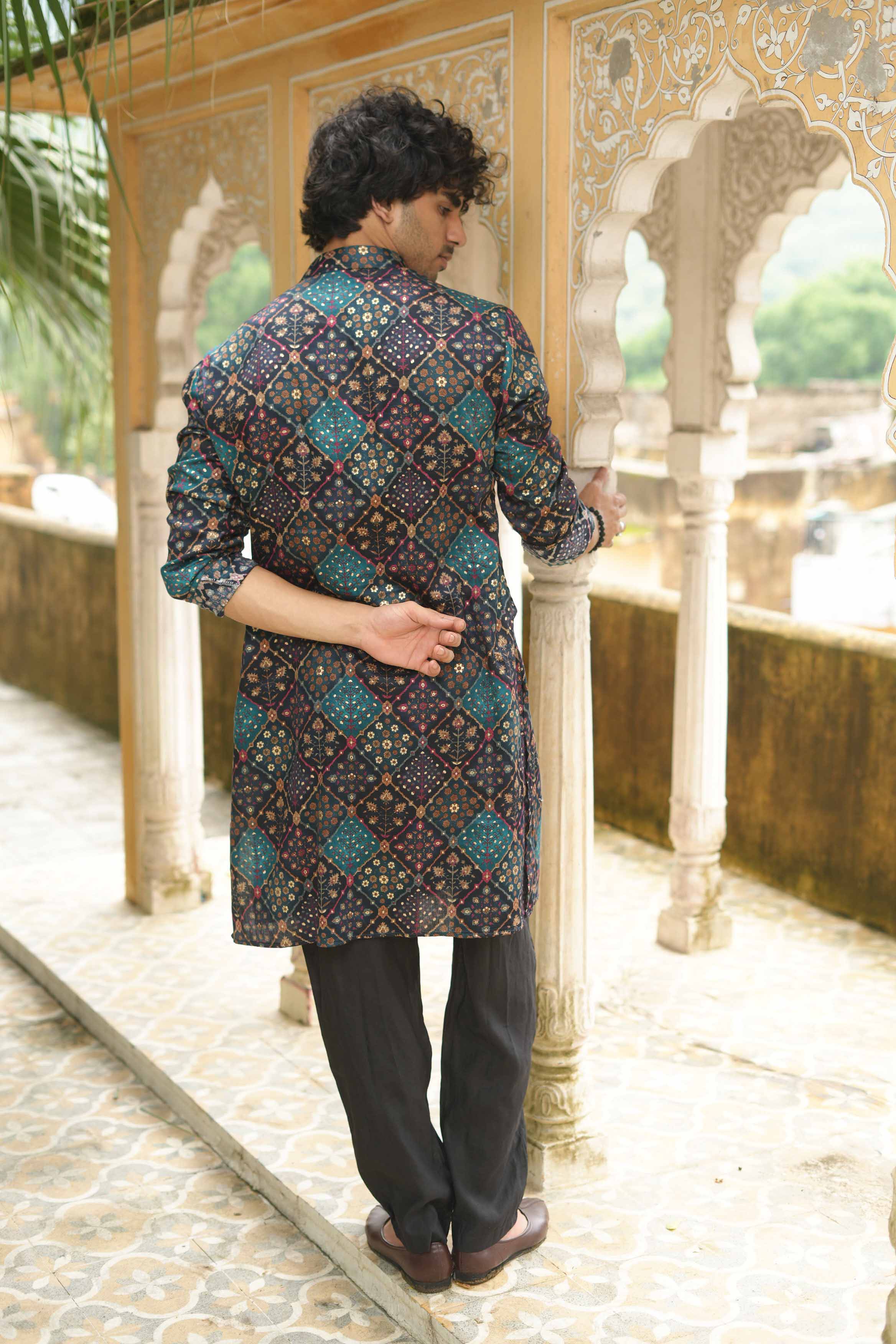 The Floral Patchwork Long Kurta