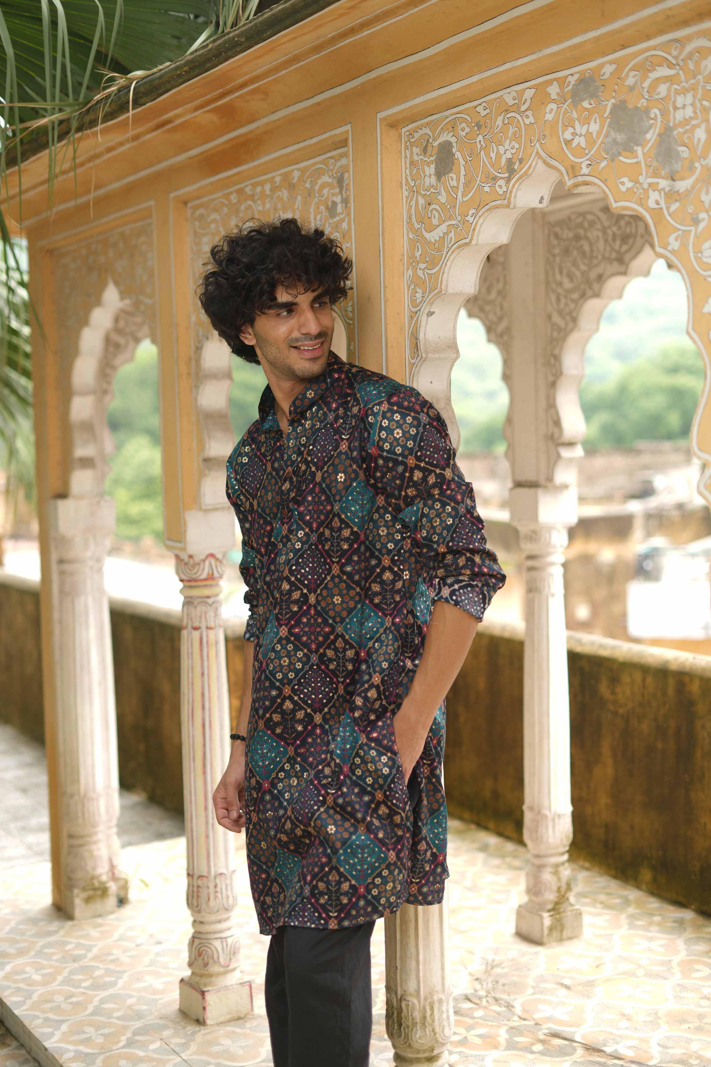 The Floral Patchwork Long Kurta