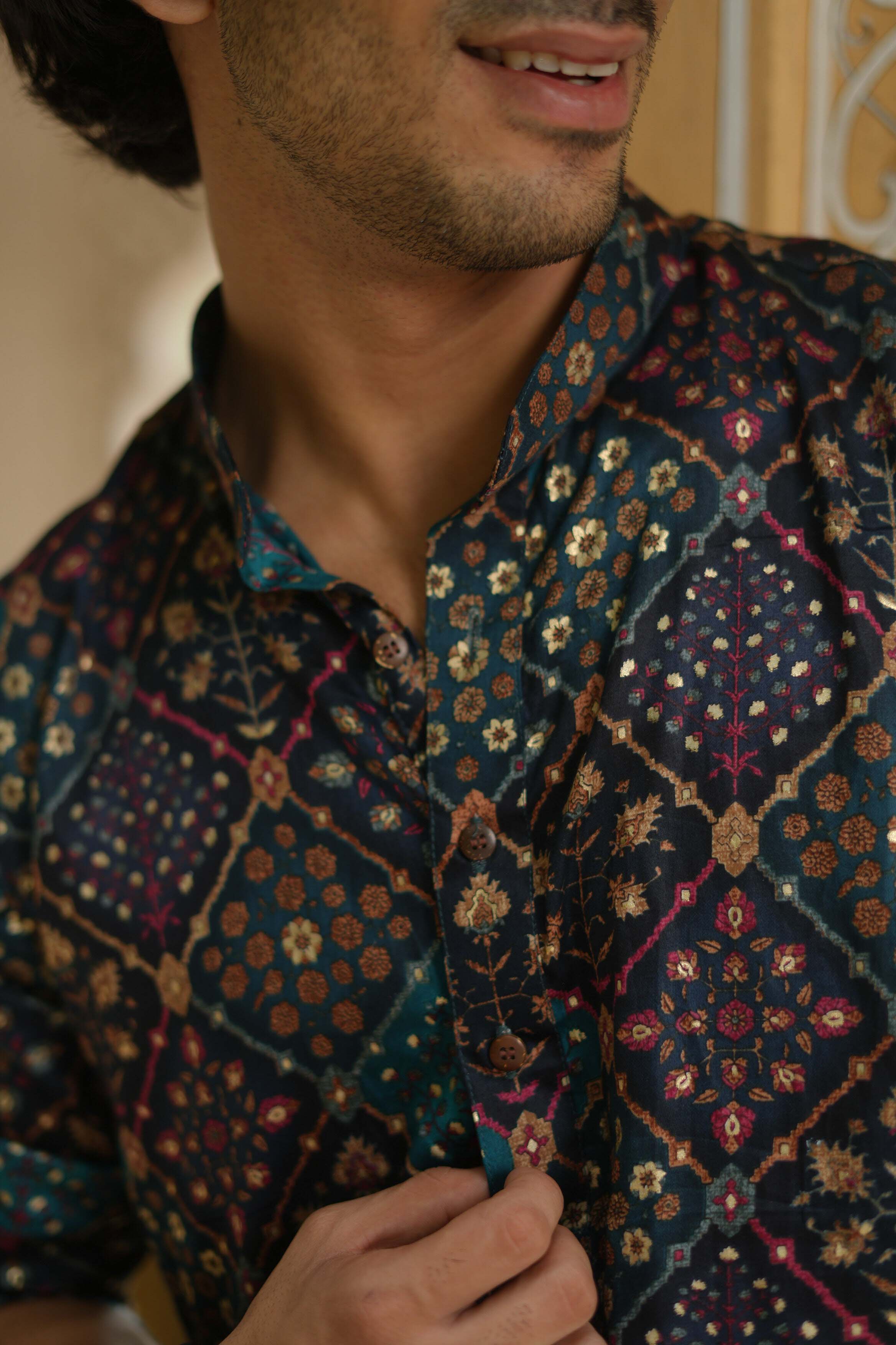 The Floral Patchwork Long Kurta