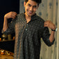 men wearing black long kurta for men