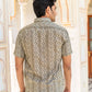 Indian Man Wearing Printed Shirt and Showing Back Prints for The Shirt