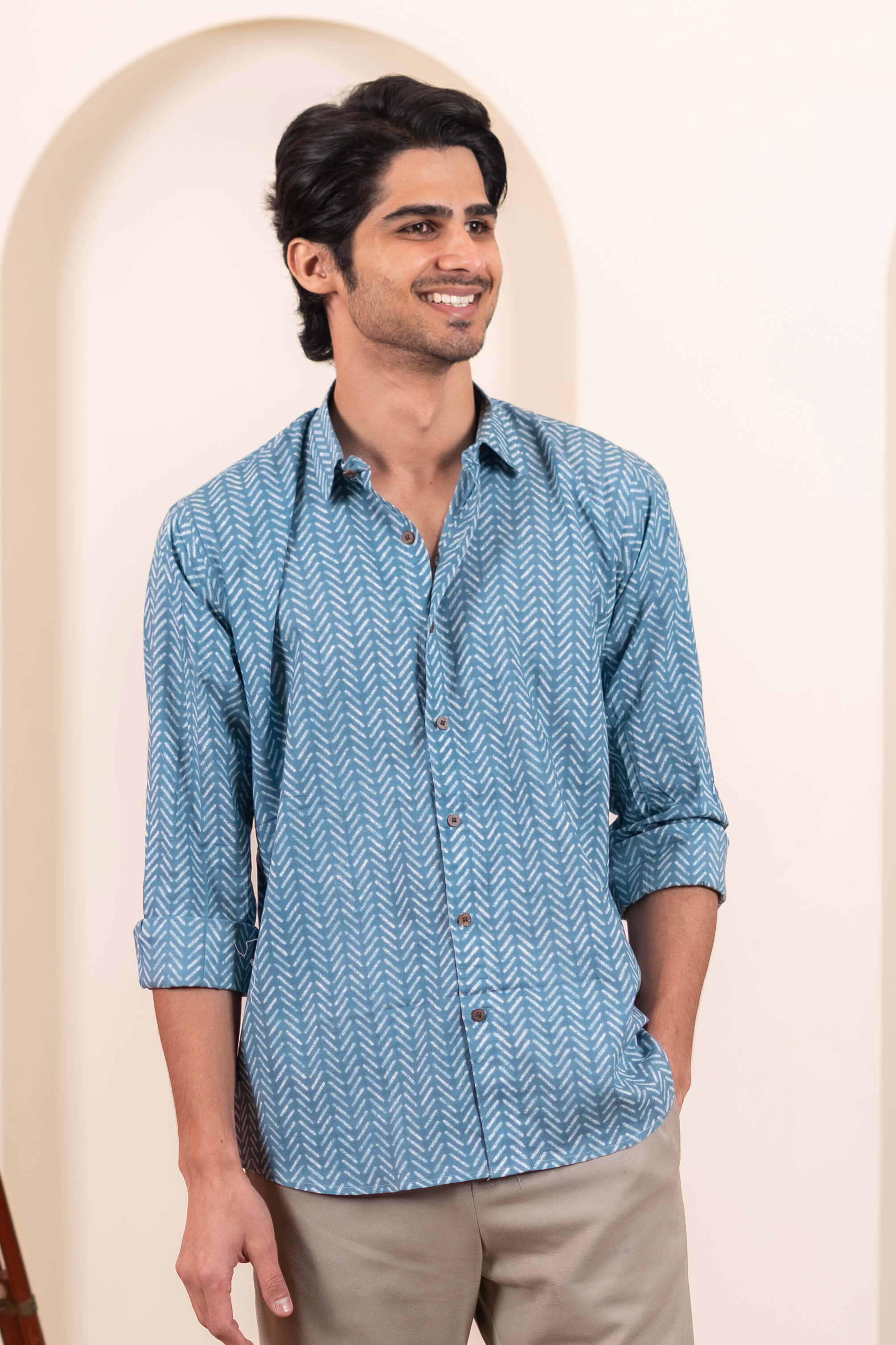 The Munsell Blue White Stripe Shirt