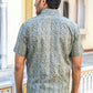 The Grey Tribal-Floral Print Half Sleeves Shirt