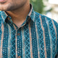 The Dark Green And Brown Tribal Stripe Print Shirt