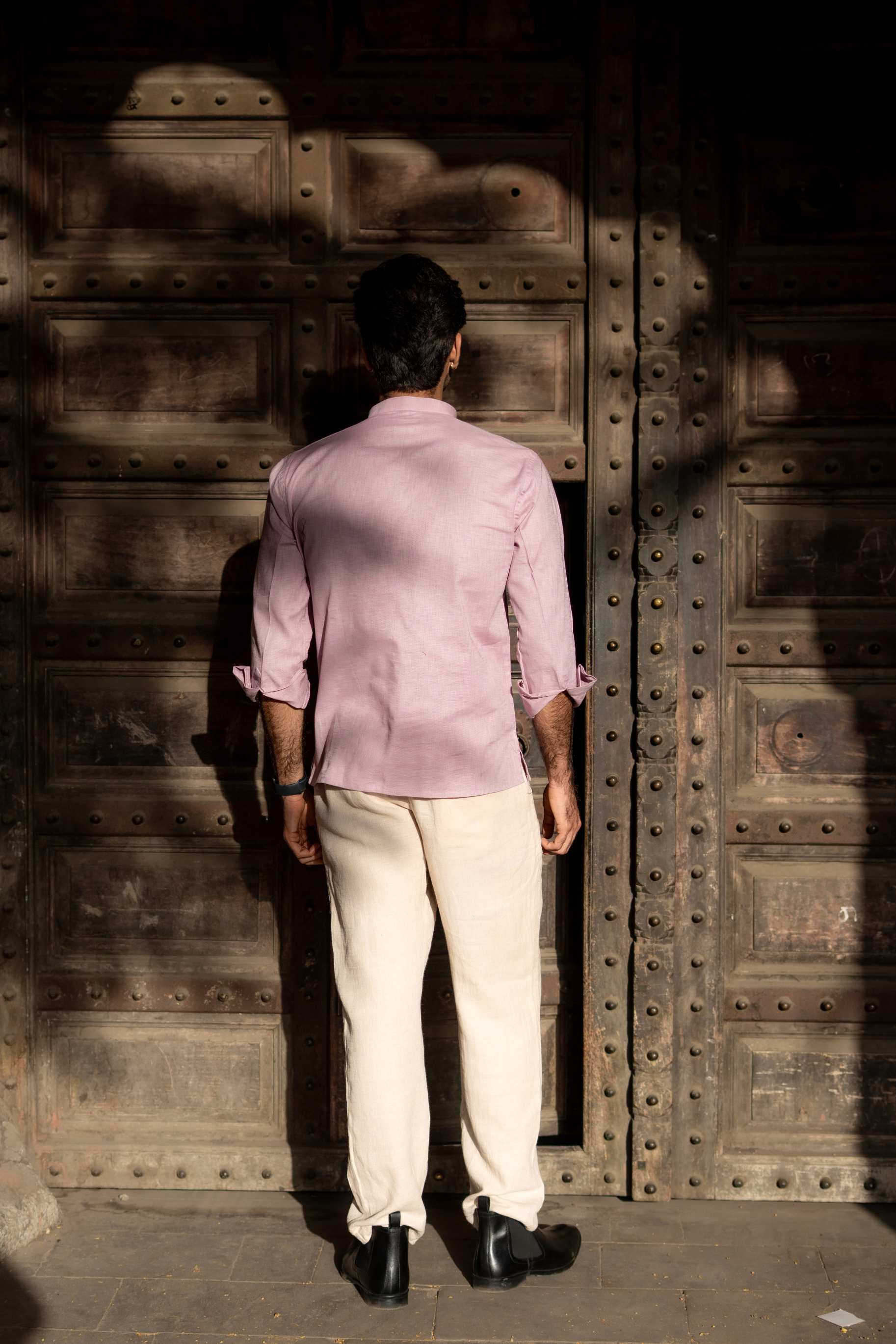 The Blush Rose Linen Look Short Kurta