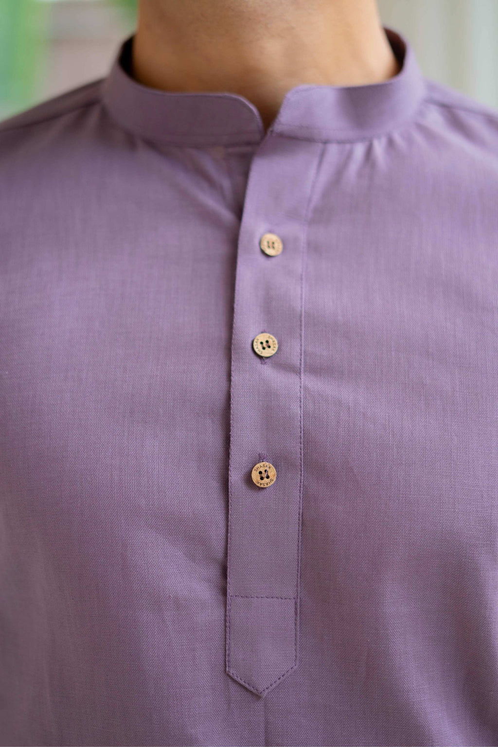 The Rich Purple Linen Look Short Kurta
