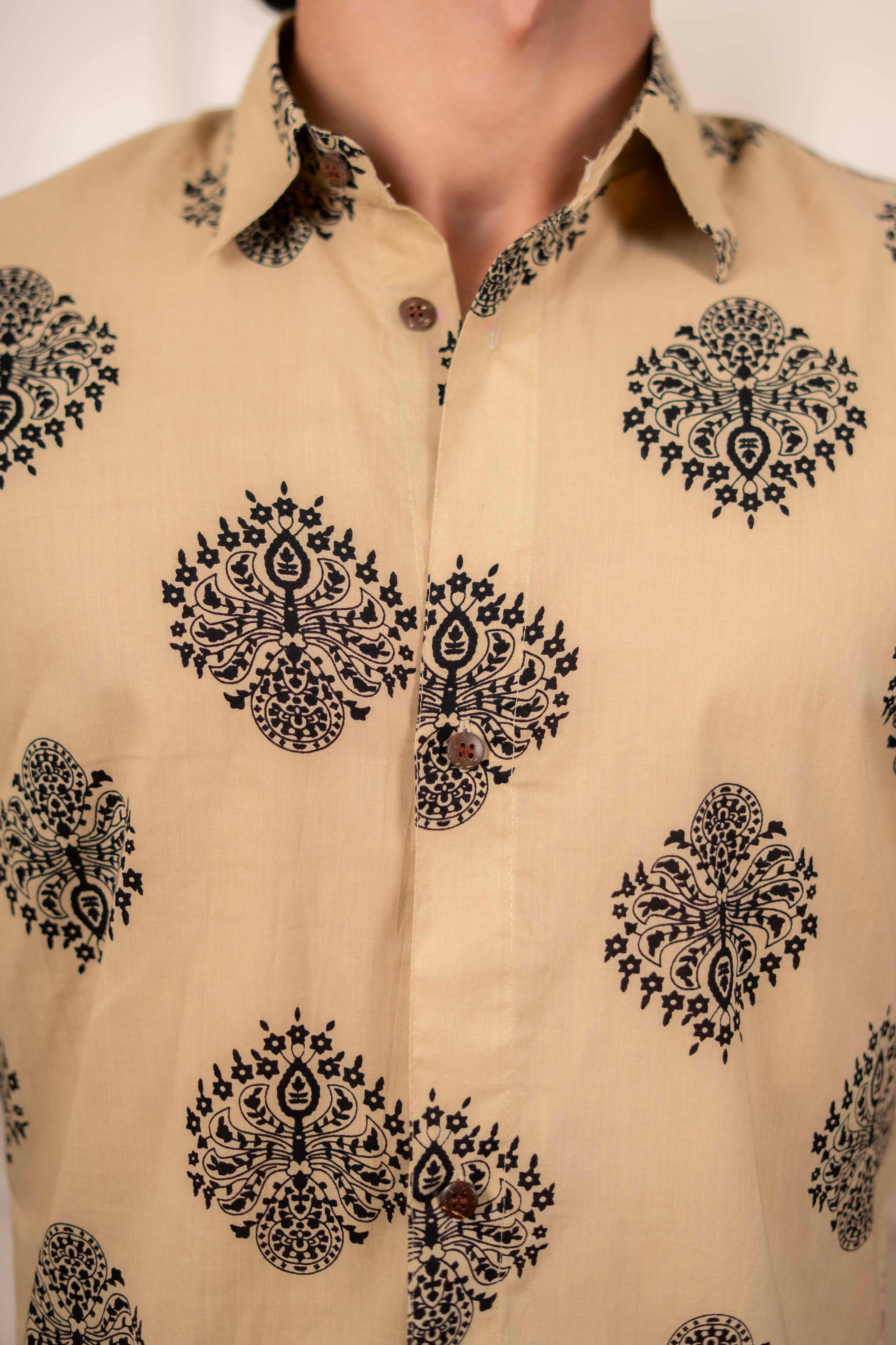 The Sandstone Ethnic Half Sleeve Shirt