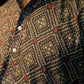 The Grey Traditional Geometric Foil Print Long Kurta