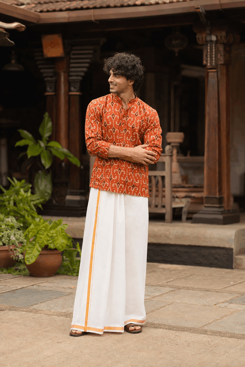 The All Over Ikat Print Short Kurta