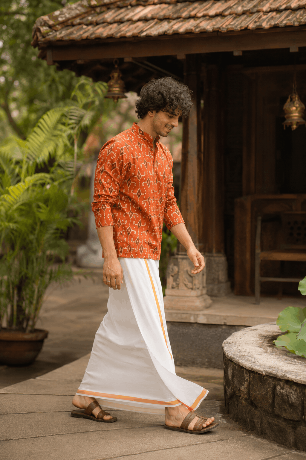 The All Over Ikat Print Short Kurta