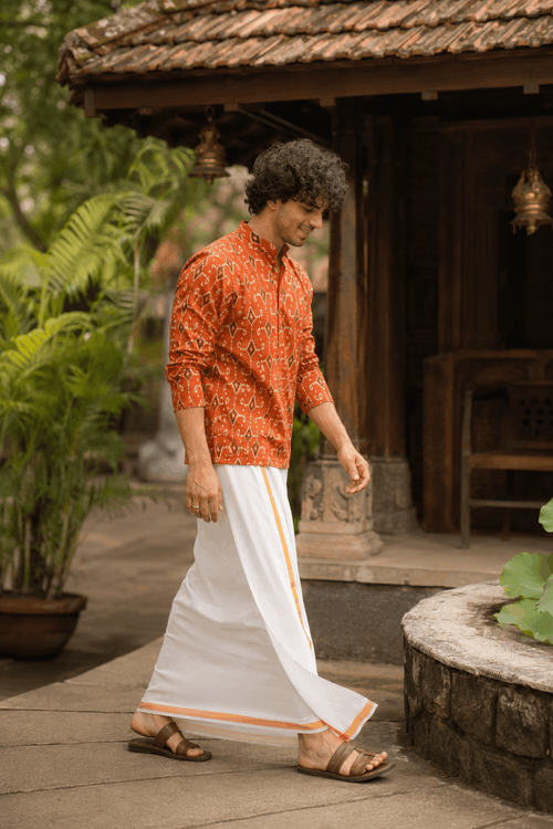 The All Over Ikat Print Short Kurta