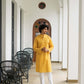 The Yellow Geometric Print Long Kurta