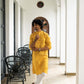 The Yellow Geometric Print Long Kurta