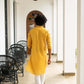 The Yellow Geometric Print Long Kurta