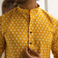 The Yellow Geometric Print Long Kurta