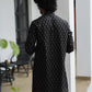 The Black Ikat Look Print Long Kurta