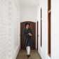The Black Long Kurta With White Chains Print