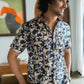 The Very Dark Blue All-Over Floral Print Shirt (Half Sleeves)