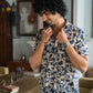 The Very Dark Blue All-Over Floral Print Shirt (Half Sleeves)
