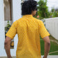 The Yellow All-Over Geometric Print Shirt (Half Sleeves)