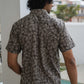 The Dark Grey All-Over Floral Print Shirt (Half Sleeves)