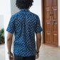 The Navy Blue Shirt With Tribal Dot Print (Half Sleeves)