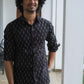 The Black Ikat Look Tribal Print Shirt