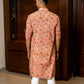 The Jungle Pink All-Over Floral Print Long Kurta