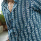 The Green Blue Floral Stripe Print Shirt