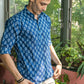 The Indigo Blue White Flower Print Short Kurta